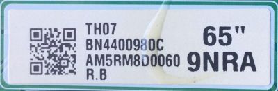LED DRIVER PARA TV SAMSUNG / NUMERO DE PARTE BN44-00980C / L65S9NRA_RHS / BN4400980C / AM5RM8D0060 / PANEL CY-TR065FLLV1H / MODELO QN65Q90RAFXZA FA02	 - Imagen 2